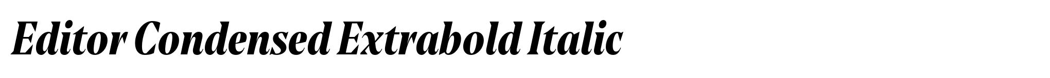 Editor Condensed Extrabold Italic image